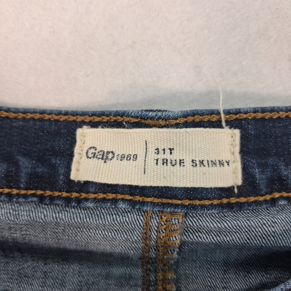 Gap Jeans Womens 31T True Skinny Dark Indigo Stretch Tall EUC